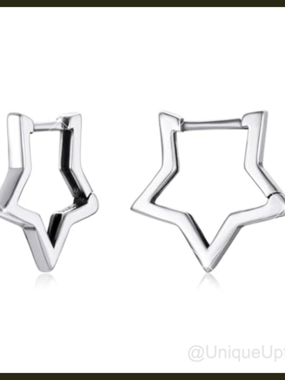 925 Sterling Silver Star Huggie Hoop Earrings Hypoallergenic Lightweight